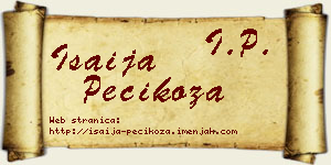 Isaija Pecikoza vizit kartica